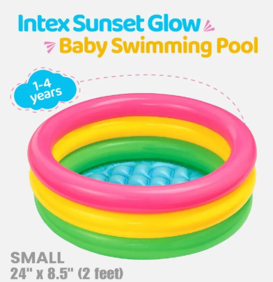 Inflatable Kids Swimming Pool - 2 feet - Baby Bath Tub wet set water tube kids big Floaties Toys